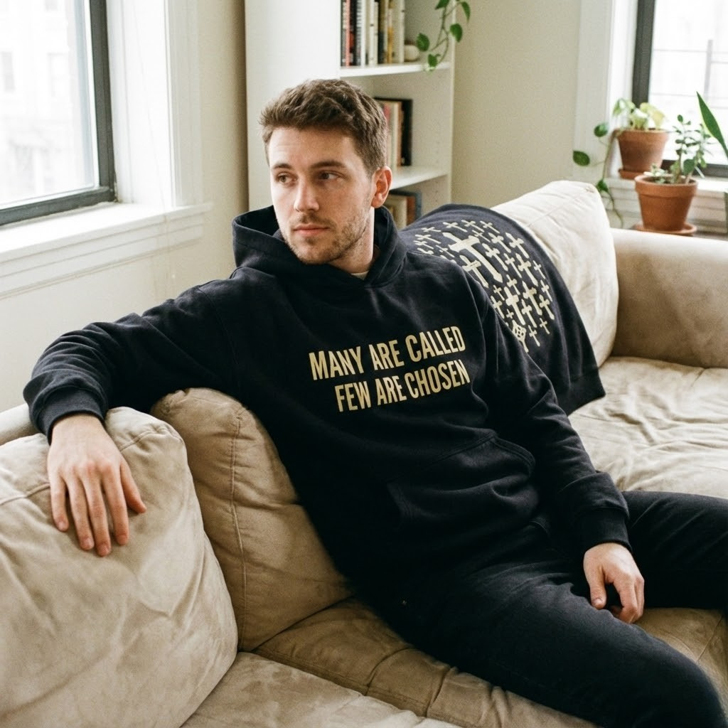 'Many Are Called - Few Are Chosen' Boxy Hoodie