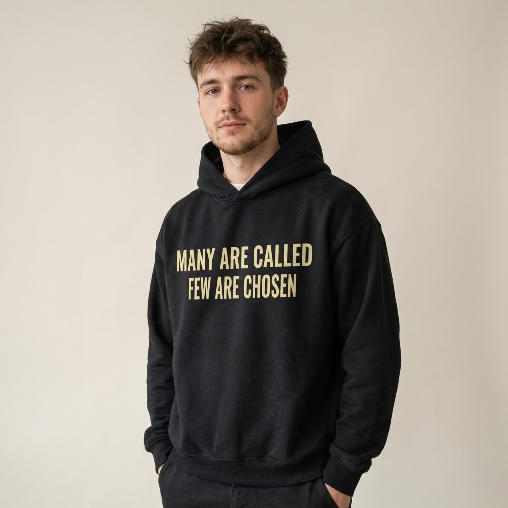 'Many Are Called - Few Are Chosen' Boxy Hoodie