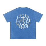 'Many Are Called - Few Are Chosen' Snow Washed Oversized Cotton T-Shirt