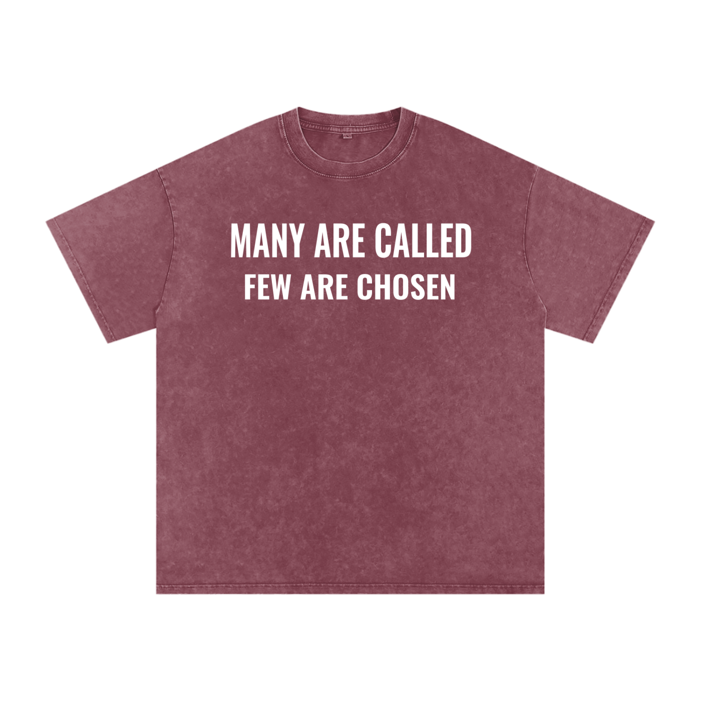 'Many Are Called - Few Are Chosen' Snow Washed Oversized Cotton T-Shirt