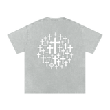 'Many Are Called - Few Are Chosen' Snow Washed Oversized Cotton T-Shirt
