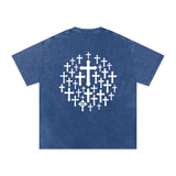 'Many Are Called - Few Are Chosen' Snow Washed Oversized Cotton T-Shirt