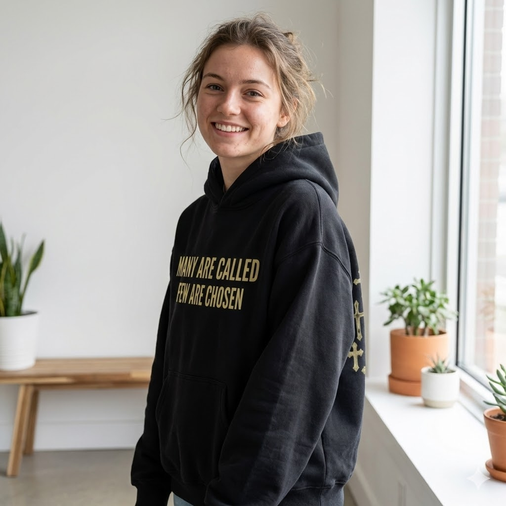 'Many Are Called - Few Are Chosen' Boxy Hoodie