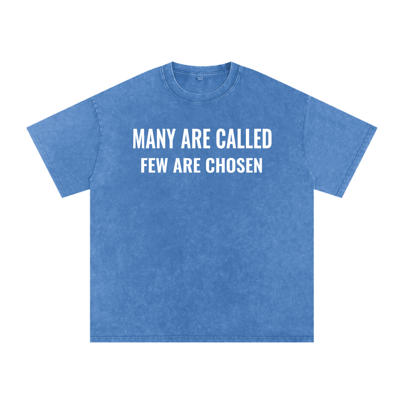 'Many Are Called - Few Are Chosen' Snow Washed Oversized Cotton T-Shirt