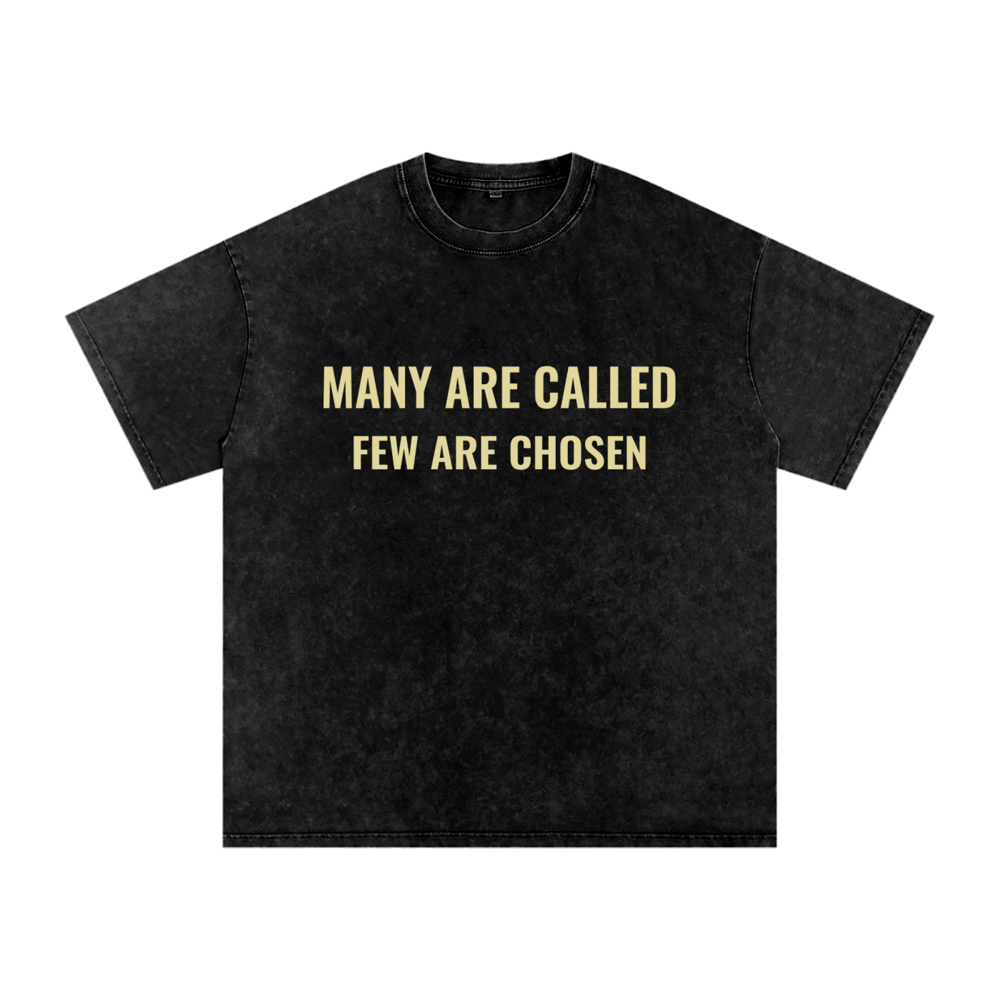 'Many Are Called - Few Are Chosen' Snow Washed Oversized Cotton T-Shirt
