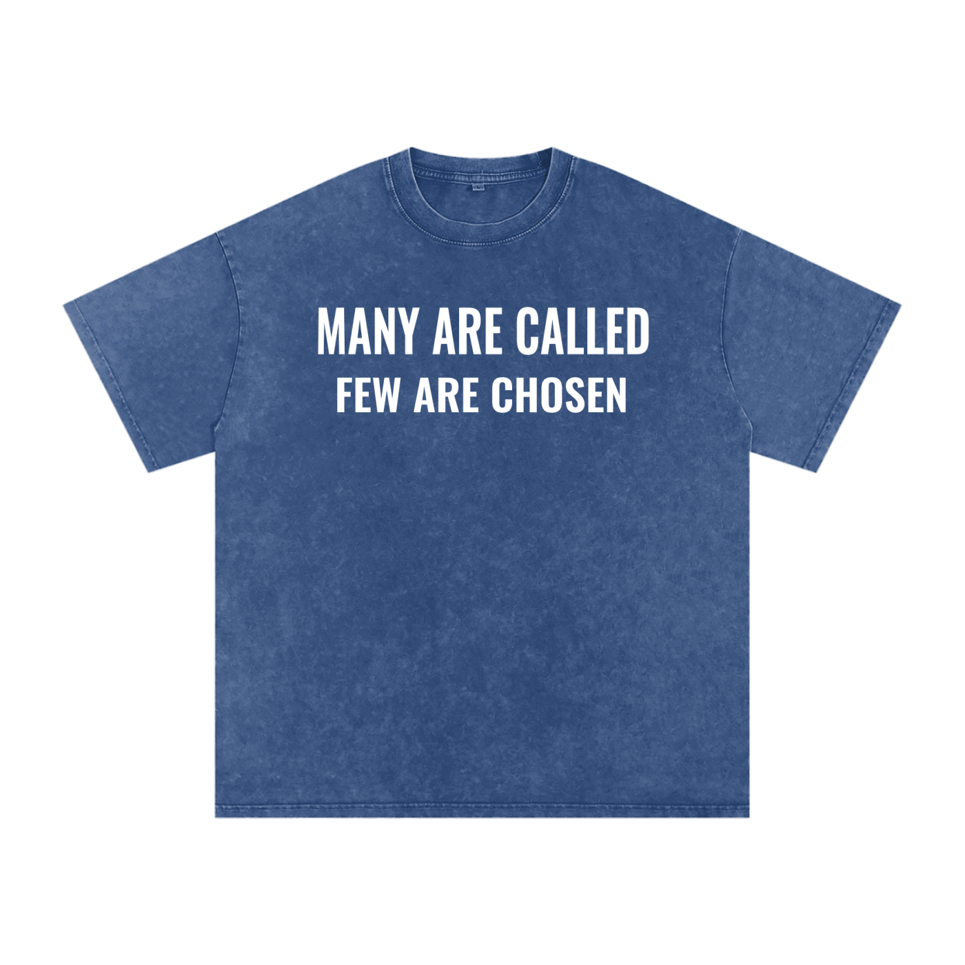 'Many Are Called - Few Are Chosen' Snow Washed Oversized Cotton T-Shirt