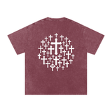 'Many Are Called - Few Are Chosen' Snow Washed Oversized Cotton T-Shirt